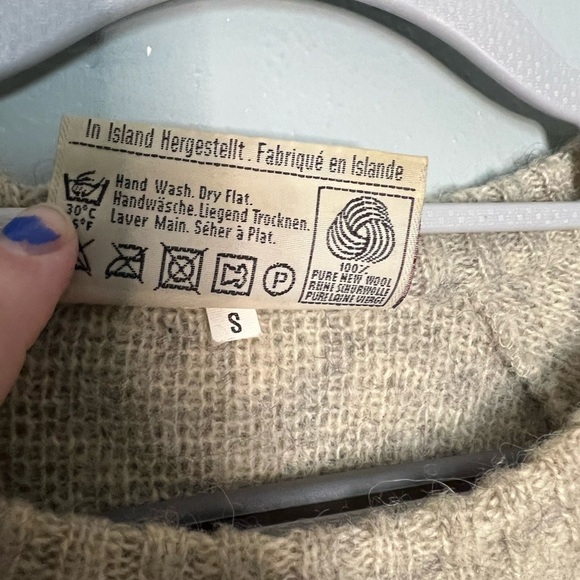 Samband of Iceland wool pull over sweater grey and blue - Picture 3 of 7